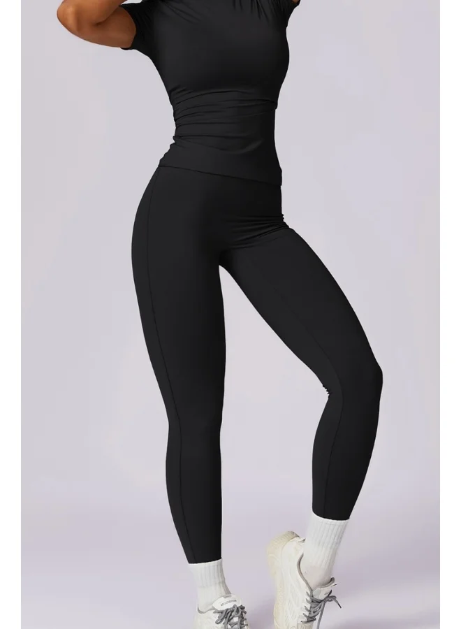 كون.يوغا KAWN YOGA Womens Short Sleeves Shirt