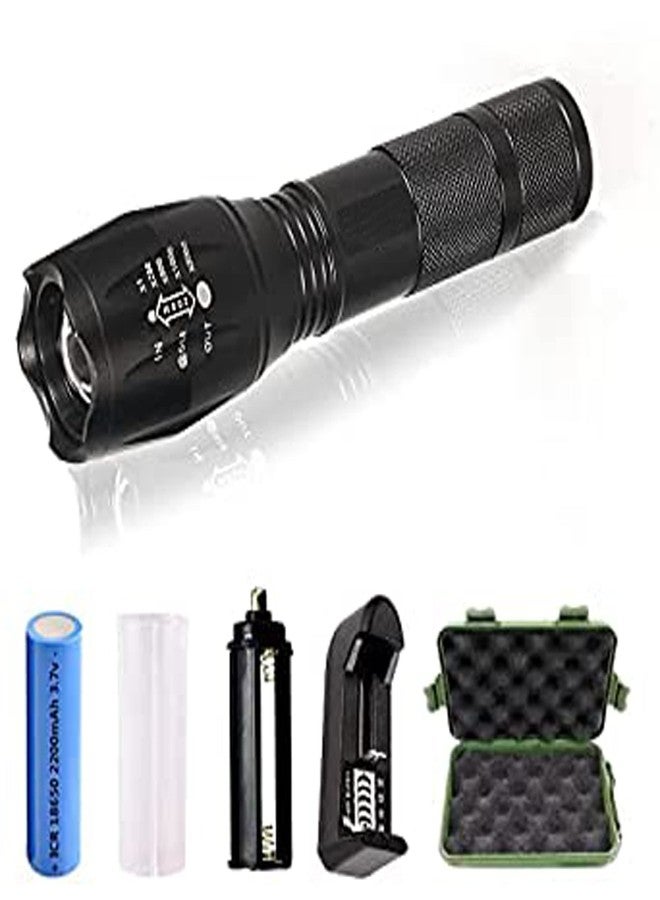 Care4 Care 4 Long Range Metal Torch Light, Unbrakable Fast Rechargeable and Zoomable Torch with adjustale Focus Best for Outdoor Activities Like Trekking, Camping (Metal) - Image 1