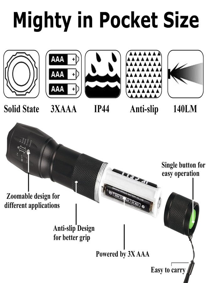 Care4 Care 4 Long Range Metal Torch Light, Unbrakable Fast Rechargeable and Zoomable Torch with adjustale Focus Best for Outdoor Activities Like Trekking, Camping (Metal) - Image 2