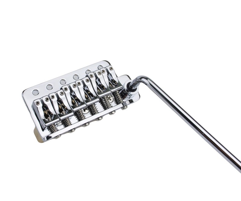 Guyker Guitar Tremolo Bridge String Spacing 10.8MM with Tremolo System Saddle And Brass Block & Spring and Claw, Pop-In Vibrato Bar, Complete Install Kit, GG1013A Chrome - Image 4