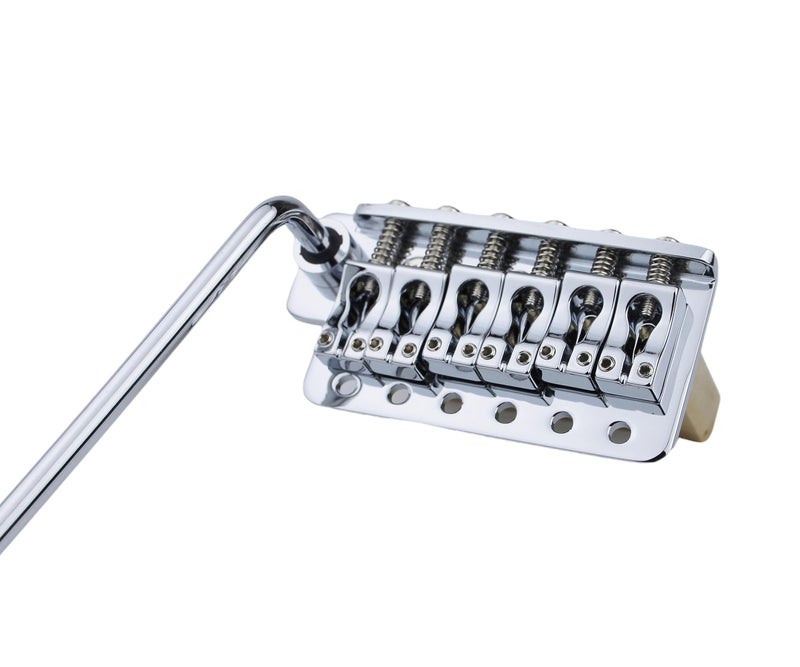 Guyker Guitar Tremolo Bridge String Spacing 10.8MM with Tremolo System Saddle And Brass Block & Spring and Claw, Pop-In Vibrato Bar, Complete Install Kit, GG1013A Chrome - Image 3