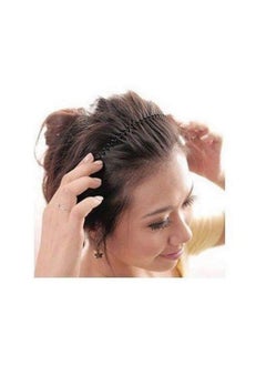 ELRINZA Daily Use Black Spring Zigzag Wave Metal Hair Hoop Zigzag Hair Band Pack Of 4  - Image 5