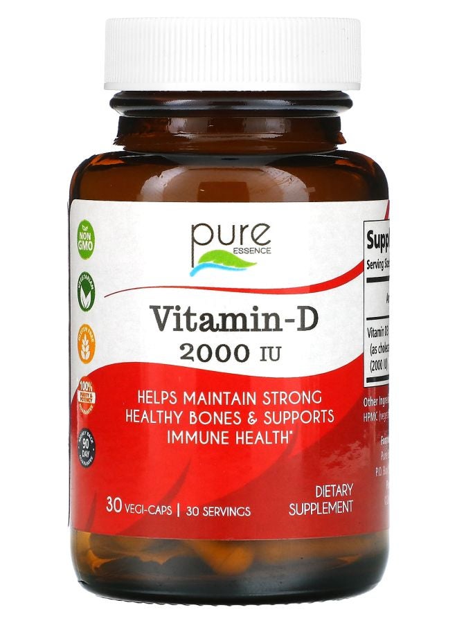 Pure Essence VitaminD 2000 IU 30 VegiCaps