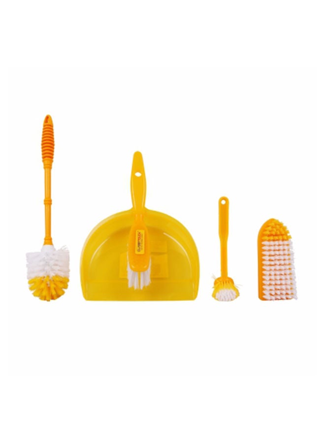CLASSYTOUCH مجموعة فرش تنظيف متعددة الأغراض - 5 قطع (مجرفة غبار، فرشاة مرحاض، تنظيف السجاد، فرشاة حوض/غسالة) - Image 1