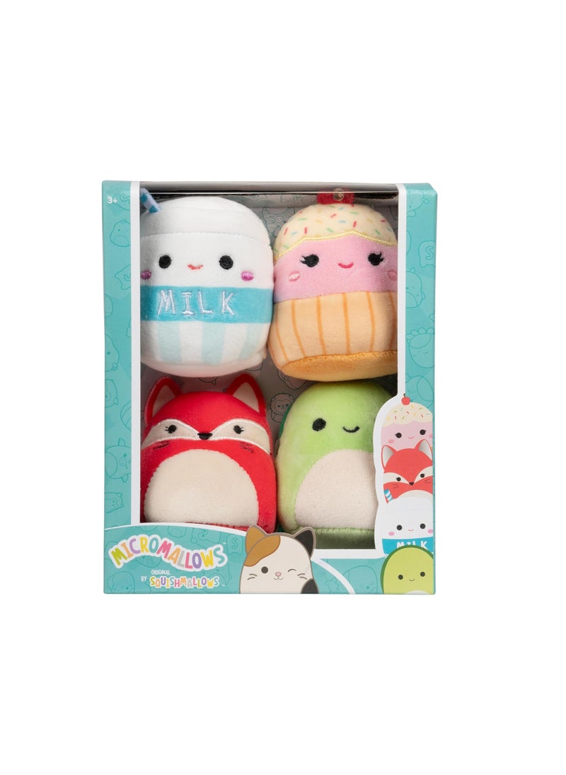 Squishmallows - SQUISHMALLOWS MICROMALLOWS 4 PACK PLUSH MICROMALLOWS 2.5" SQUISHMALLOWS FIFI, HENRY, MELLY, CLARA - Image 1