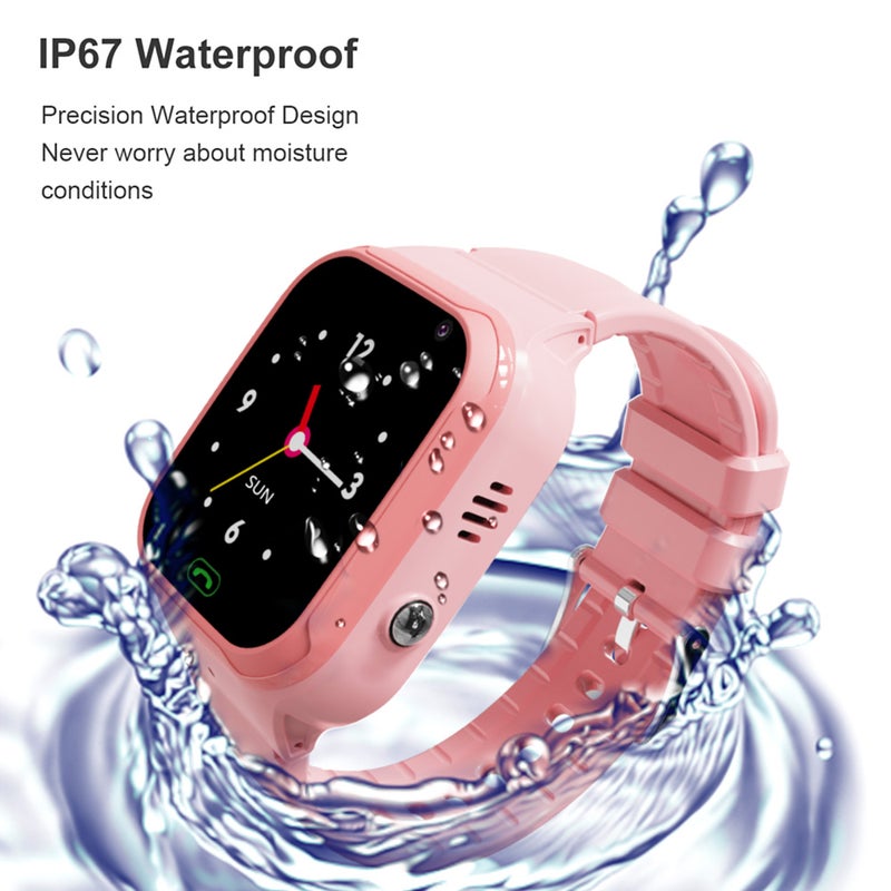 Kids Smart Watch: 1.44-Inch IPS Touch Screen, IP67 Waterproof Design - 4G Video Call Dual Speaker Smartwatch for Kids Outdoor Daily Use - Image 4