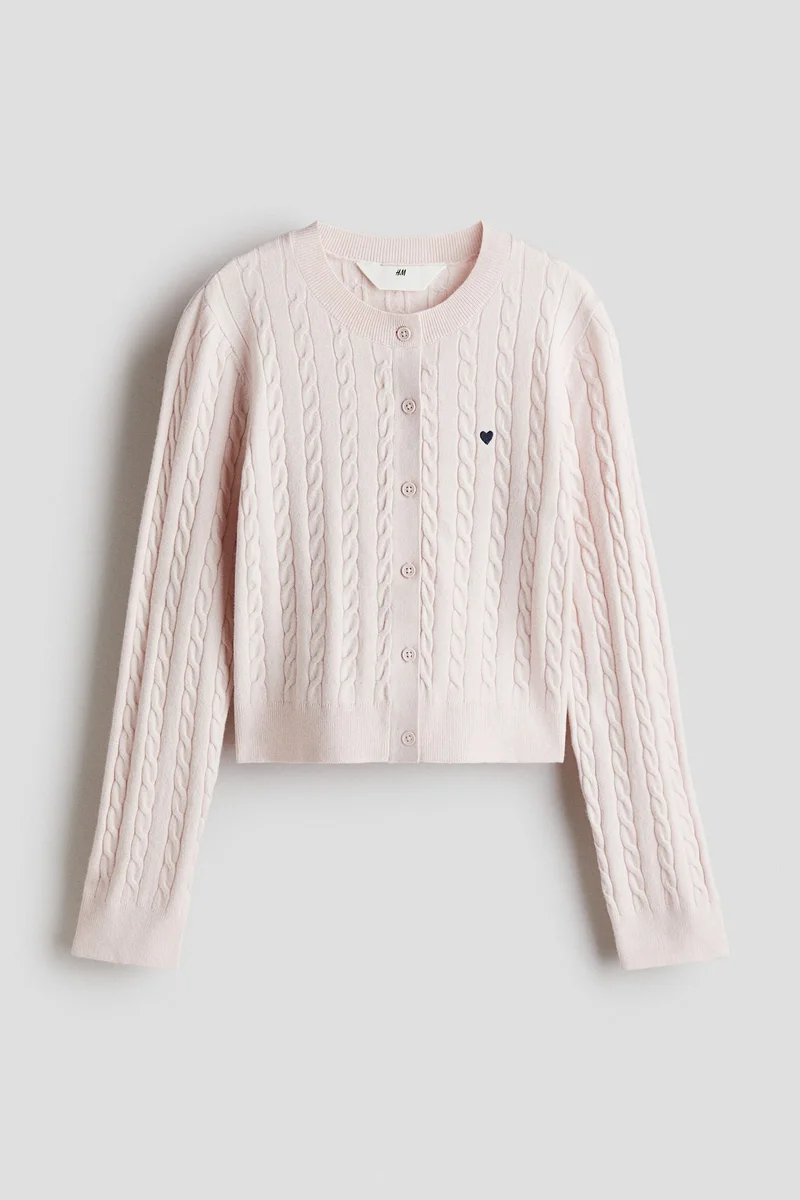 اتش اند ام كارديغان محبوك بنمط حبال