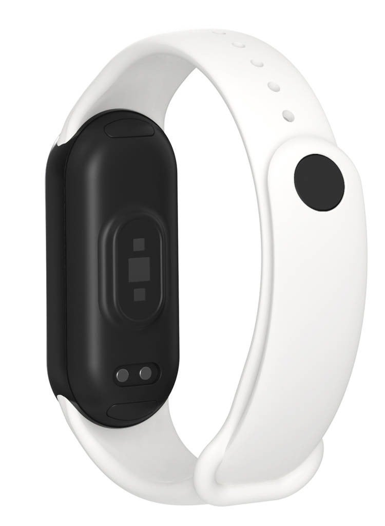 سوار بديل من السيليكون بتصميم مميز وخامات عالية الجودة لساعة شاومي مي 8 - ابيض Xiaomi Mi  8/9/10 - Image 1