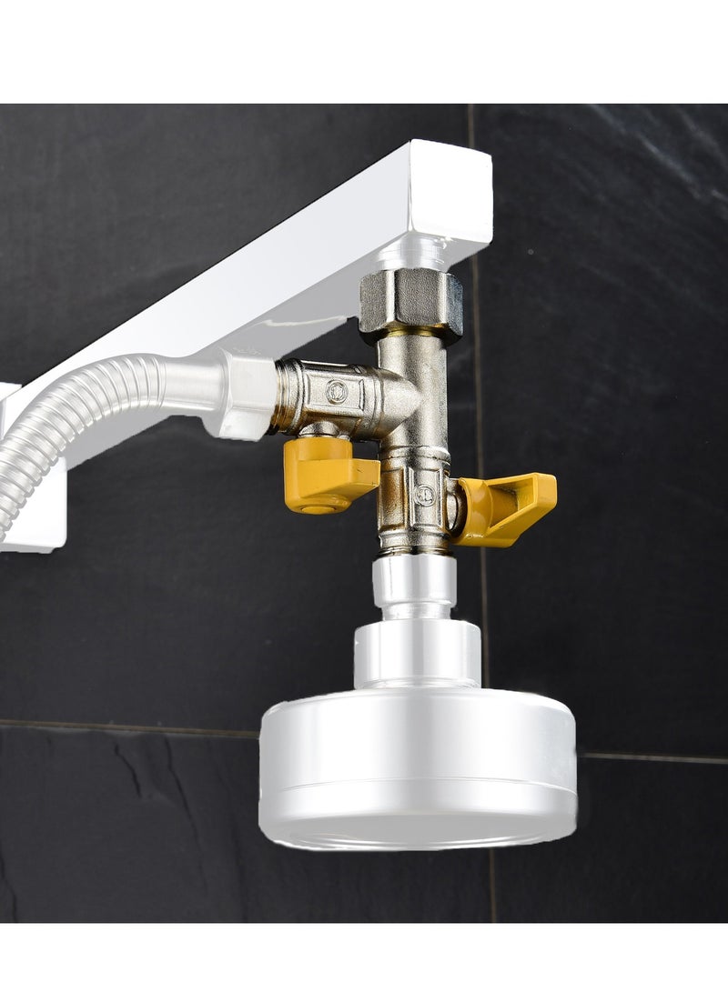 Shower Head Diverter Valve Solid Brass Diverter Valve for Hand Held and Fixed Spray Heads, G1/2 20mm Diameter 3-Way Bathroom Universal Shower System Replacement - Image 2