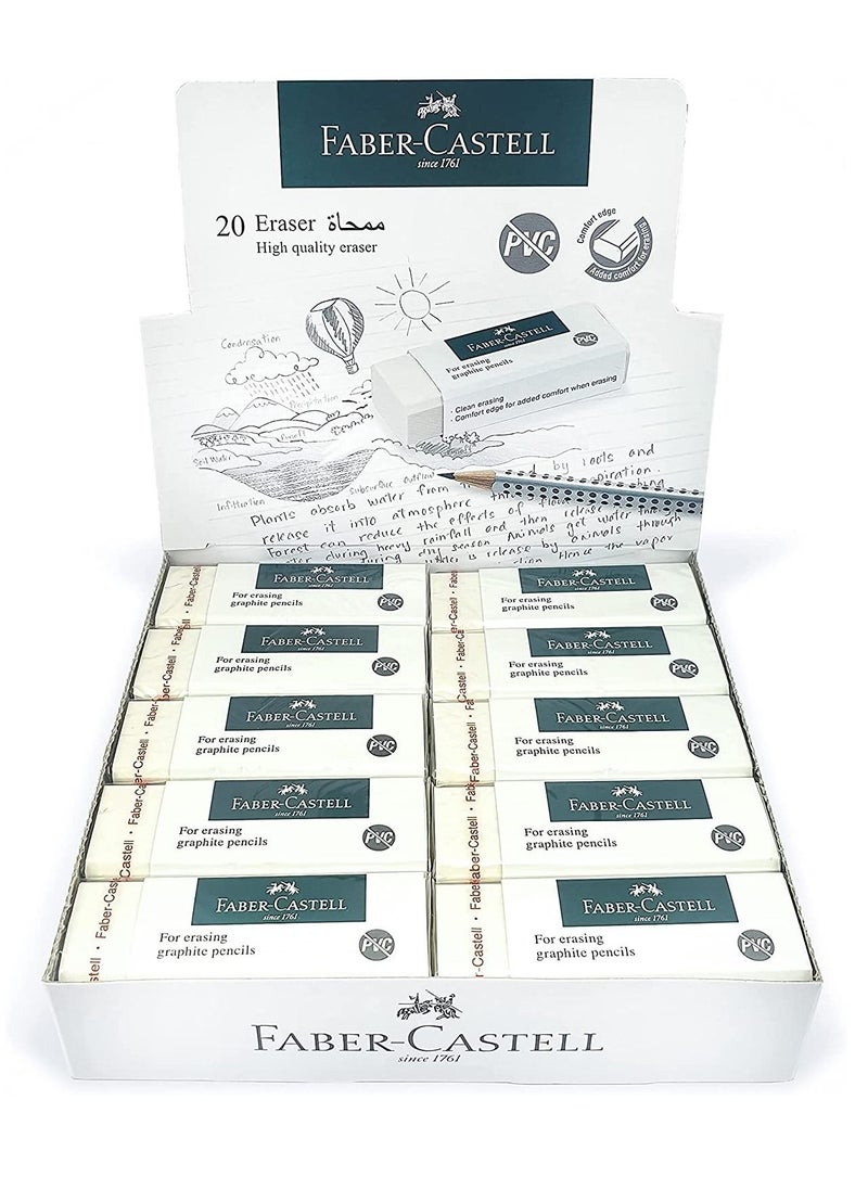 FABER-CASTELL - 20-Piece Big Size Eraser Set - Image 1
