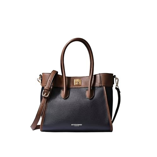 Accessorize حقيبة ساتشل مزدوجة اللون باللون الأزرق البحري للسيدات من Accessorize London مع حزام قابل للفصل والتعديل | حقائب للنساء | حقيبة يد للسيدات - Image 1