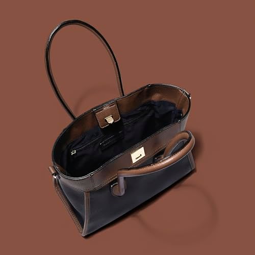 Accessorize حقيبة ساتشل مزدوجة اللون باللون الأزرق البحري للسيدات من Accessorize London مع حزام قابل للفصل والتعديل | حقائب للنساء | حقيبة يد للسيدات - Image 5