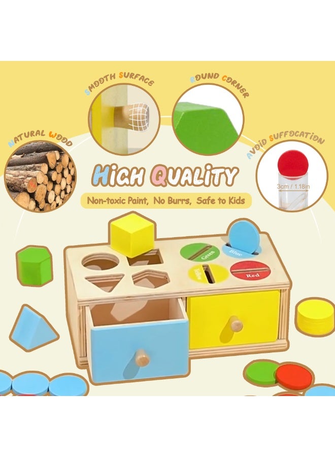 general Montessori Toys for 3 4 5 Year Old - Shape Sorter Matching Color Sorting Recognization Sensory Toys for Toddlers Boy Girl Education Preschool Fine Motor Skills Box Gift - Image 3