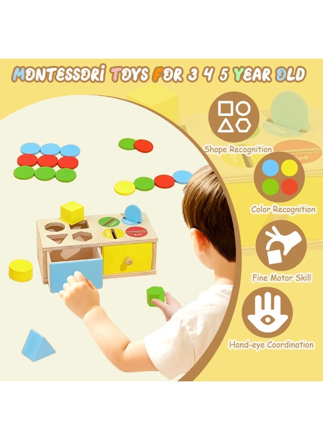general Montessori Toys for 3 4 5 Year Old - Shape Sorter Matching Color Sorting Recognization Sensory Toys for Toddlers Boy Girl Education Preschool Fine Motor Skills Box Gift - Image 5