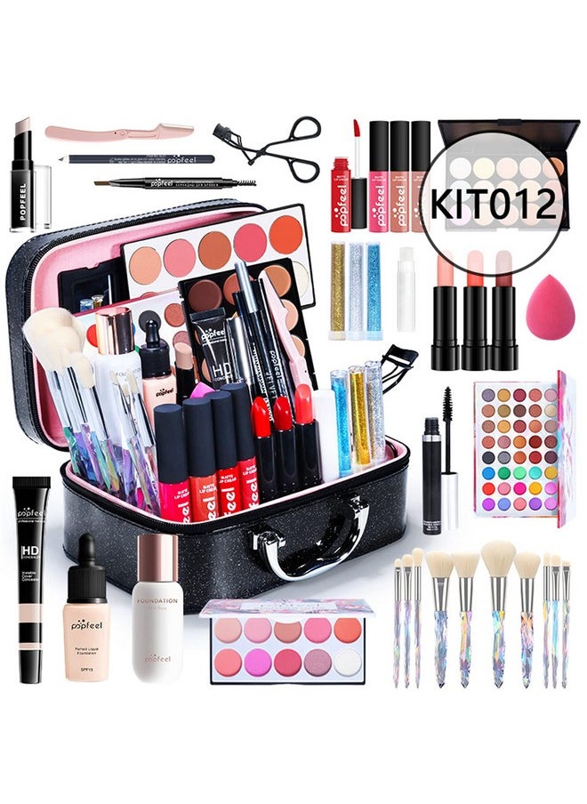 Pure Vie - Pure Vie All-in-One Holiday Gift Makeup Set Cosmetic Essential Starter Bundle Include Eyeshadow Palette Lipstick Concealer Blush Mascara Foundation Face Powder - Makeup Kit for Women Full Kit - Image 1