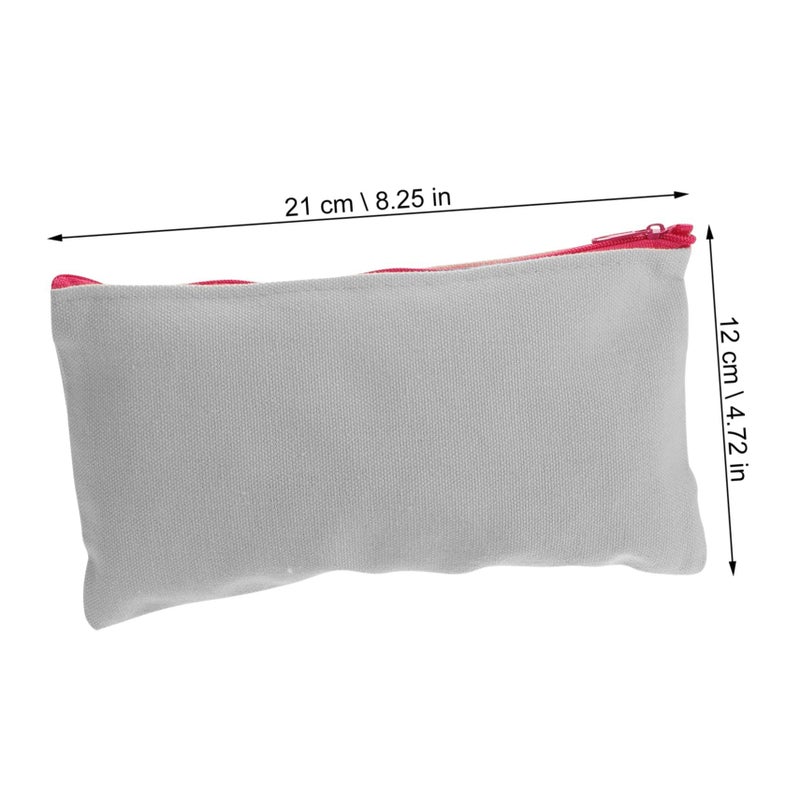 15pcs Canvas Zipper Pouch Set Blank DIY Sublimation Makeup Pencil Bags For Travel Cosmetics Storage - Image 3