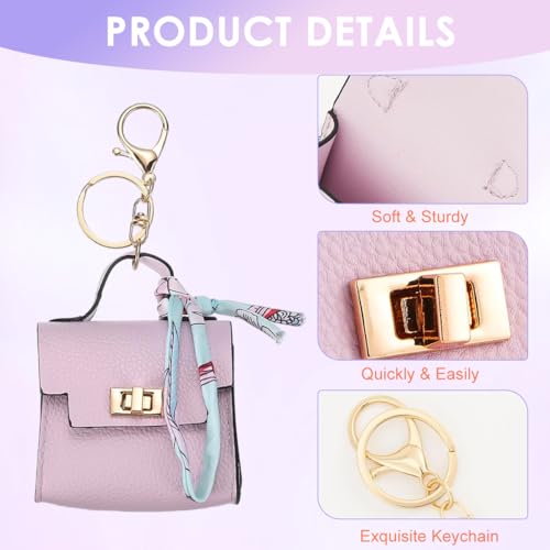 SANNIDHI® Bag Charm Mini Backpack Key Chain for Women Small Pouch Coin Purse Headset Bag Keychains for Woman Girls - Image 3