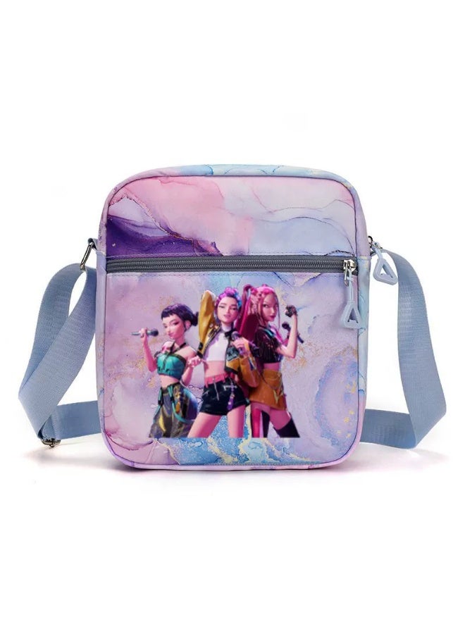 general K-pop Demon Girl Group Print Shoulder Bag for Women Crossbody Bag Schoolbag for Students Campus Bag