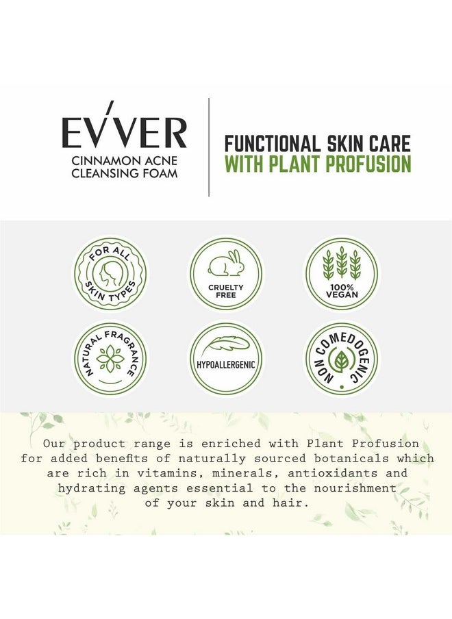 Essentium Phygen - Evver Cinnamon Acne Cleansing Foam, Profused With Cinnamon And Tea Tree Oil, 100 Ml - Image 1
