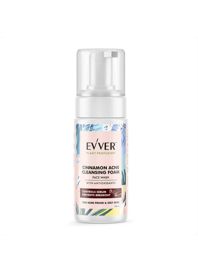 Essentium Phygen - Evver Cinnamon Acne Cleansing Foam, Profused With Cinnamon And Tea Tree Oil, 100 Ml - Image 1