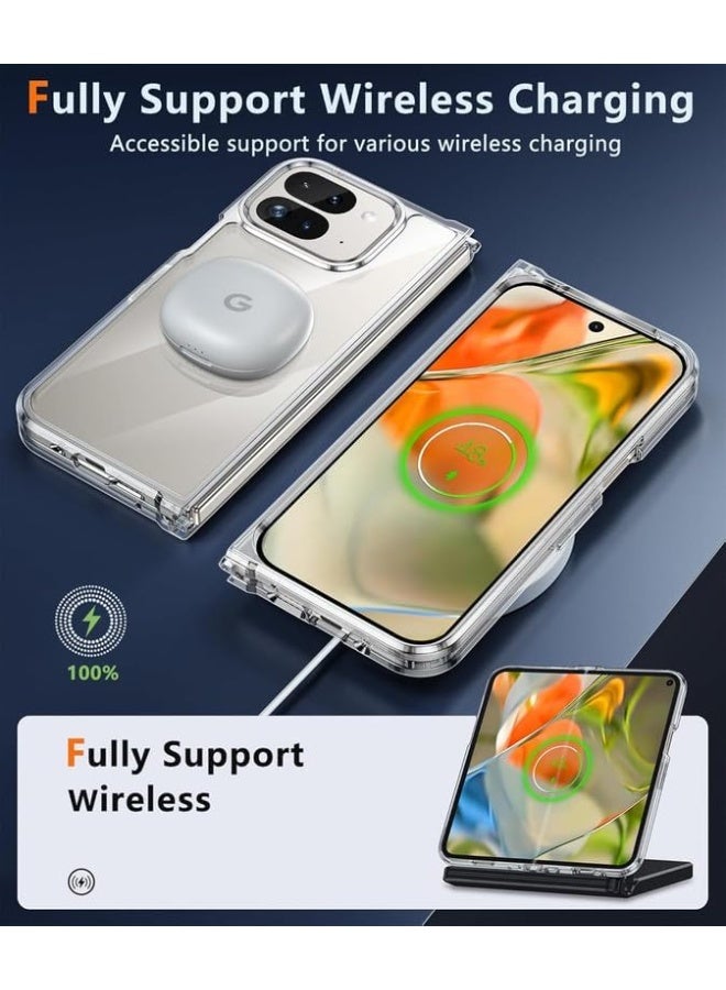 Case for Google Pixel 10 Pro Fold Clear Case, Hard PC Back Transparent Protective Cover Shockproof Scratch Resistant Case for Google Pixel 10 Pro Fold - Image 3