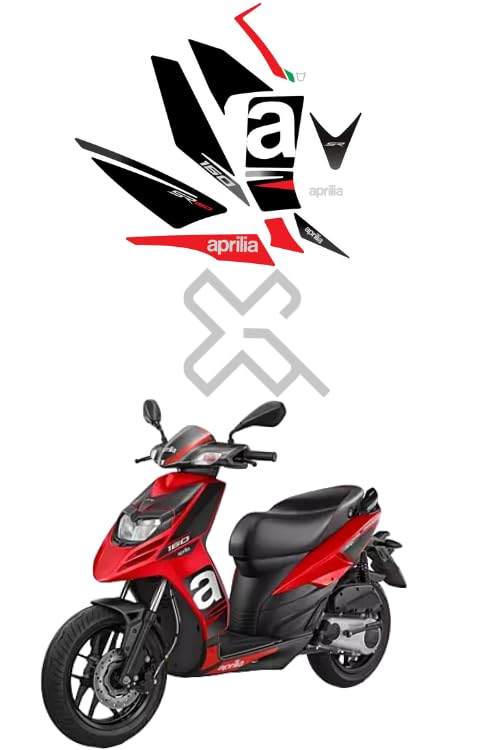 Grayfixx Full Body Graphics for Aprilia SR150 | Printed in Premium Gloss Vinyl, Water Proof, Precut Sticker, Pack of 1 Both Side-Self-Adhesive - Image 1