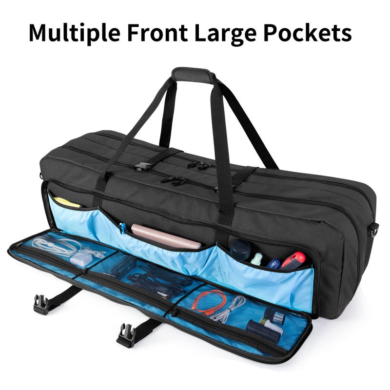 samdew Telescope Case, Double-layer Telescope Bag for Astronomical Telescope Storage, 40.8" Padded Telescope Carry Case Compatible with Celestron Telescope, Bonus Accessories Bag & Shoulder Strap - Image 4