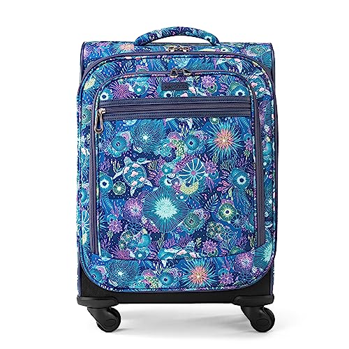 Sakroots On the Go 4 Piece Travel Bundle, Includes 21" Rolling Suitcase, Packable Large Tote, Medium & Small Pouches, Royal Blue Seascape - Image 2