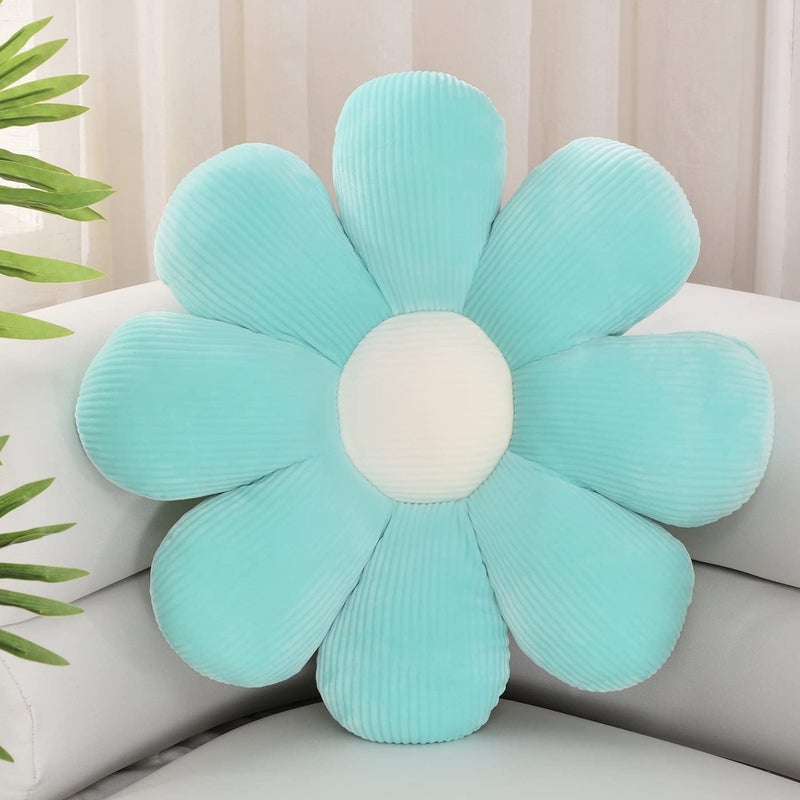 Sioloc Flower PillowFlower Shaped Throw Pillow Butt Cushion Flower Floor PillowSeating CushionCute Room Decor  Plush Pillow for Bedroom Sofa ChairTurquoise157