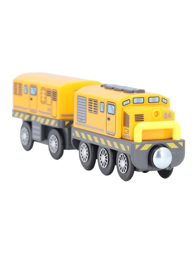 NIBEMINENT Battery Operated Action Locomotive Train Powerful Sound Lights Motorized Engines Trains for Kids Boys Girls Yellow Traction  - Image 5