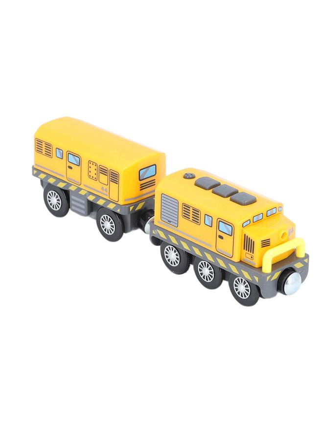 NIBEMINENT Battery Operated Action Locomotive Train Powerful Sound Lights Motorized Engines Trains for Kids Boys Girls Yellow Traction  - Image 3