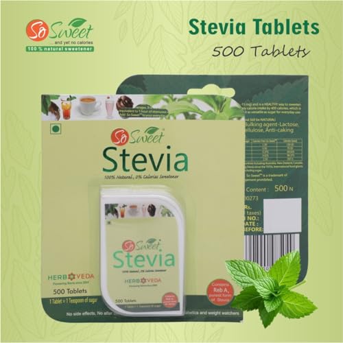 So Sweet Stevia 500 Tablet Sugar Free Natural Zero Calorie Sweetener - (Pack of 04) - Image 4