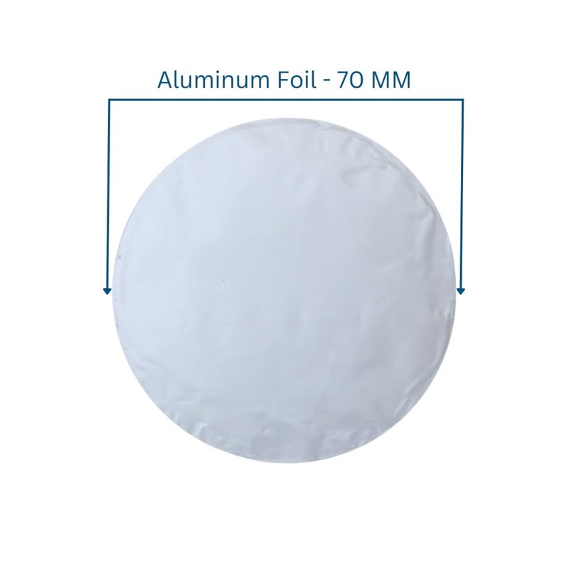 Smartpack Aluminum Foil for Packing of HDPE (Without Transparent) Plastic Jars Material | Sealing, Bottle Packing, Silver Foil | One Piece Seal Liner | Size 70MM with 1000Piece - Image 2