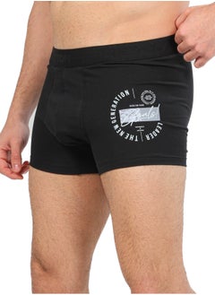 REDCOTTON Mens Comfort Printed Boxer-BLACK  - Image 2