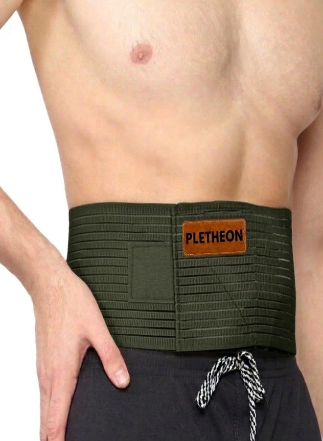 PLETHEON Hernia Support Belt for Inguinal & Umbilical Hernia | Adjustable Truss Belt for Men & Women | Pain Relief & Post-Surgery Recovery (Green, Free size, UMBLICAL HERNIA) - Image 1