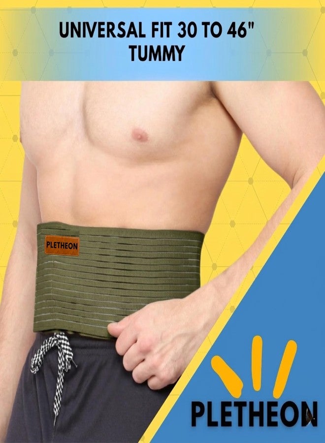 PLETHEON Hernia Support Belt for Inguinal & Umbilical Hernia | Adjustable Truss Belt for Men & Women | Pain Relief & Post-Surgery Recovery (Green, Free size, UMBLICAL HERNIA) - Image 2