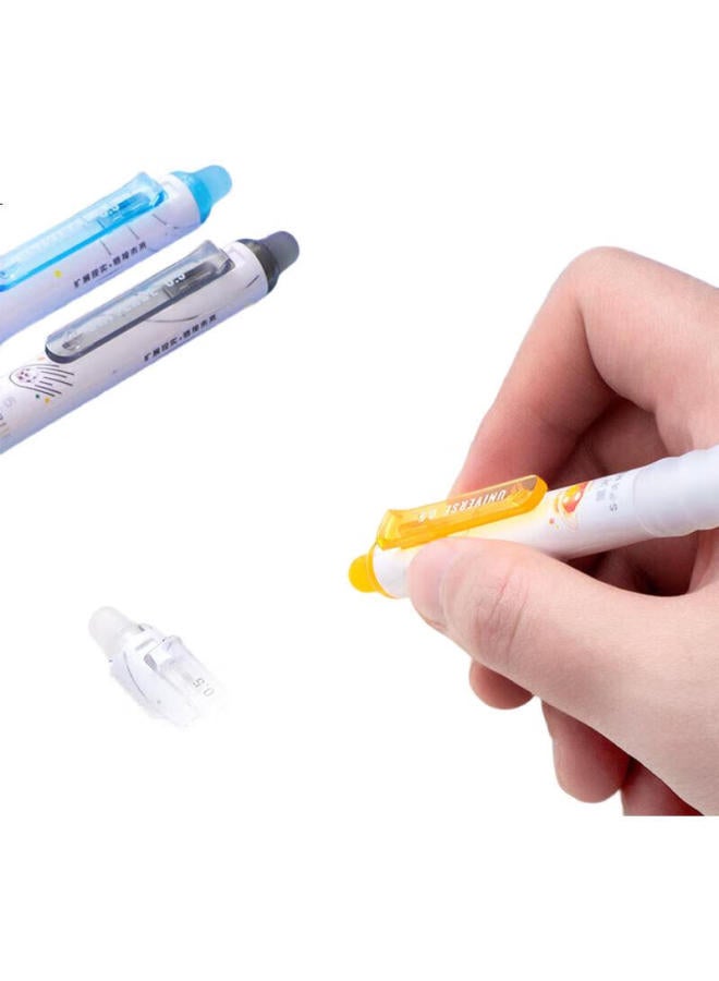 Aihao Universe All Things Click Erasable Pen St Tip 0.5Mm Primary School Student Three-Year Value Hot Erasable Neutral Pen Crystal Blue 5Pcs Gp2715 - Image 3