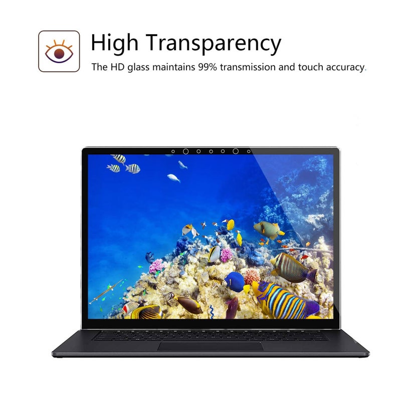 Megoo Screen Protector for Surface Laptop 6/5/4/3/2/1 13.5 Inch, Tempered Glass/Round Edge/Easy Installation/Ultra Clear (Not for Surface Laptop 7 2024) - Image 3