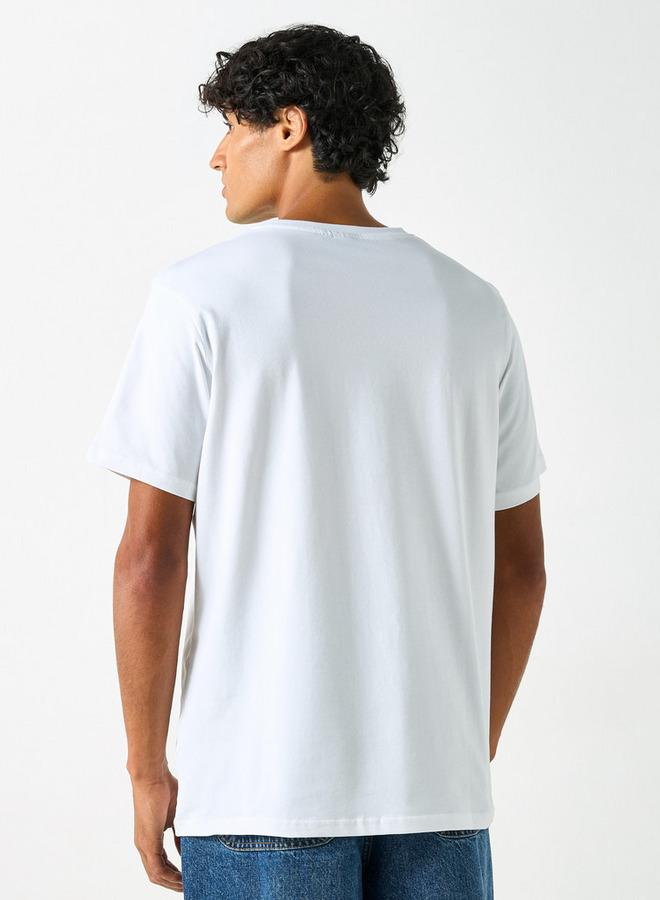 اس بي كاركترز تيشيرت بياقة ضيقة وأكمام قصيرة وطبعات بوجي - Image 3