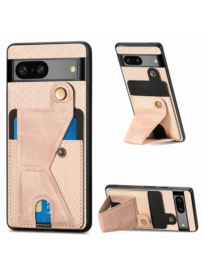 Green Tiger Case For Google Pixel 7A Carbon Fiber Wallet Flip Card Holder Phone Case - Image 1