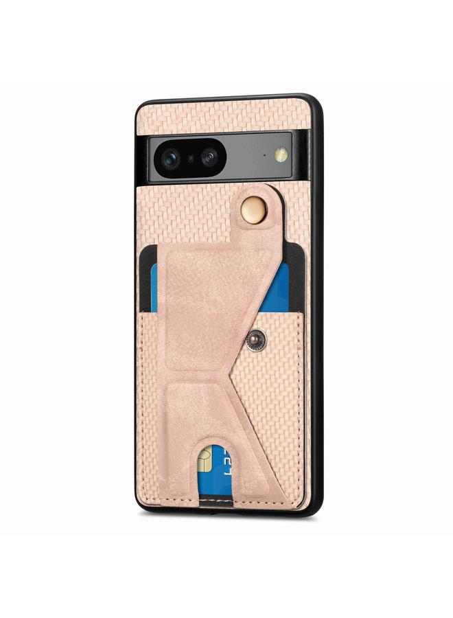 Green Tiger Case For Google Pixel 7A Carbon Fiber Wallet Flip Card Holder Phone Case - Image 2