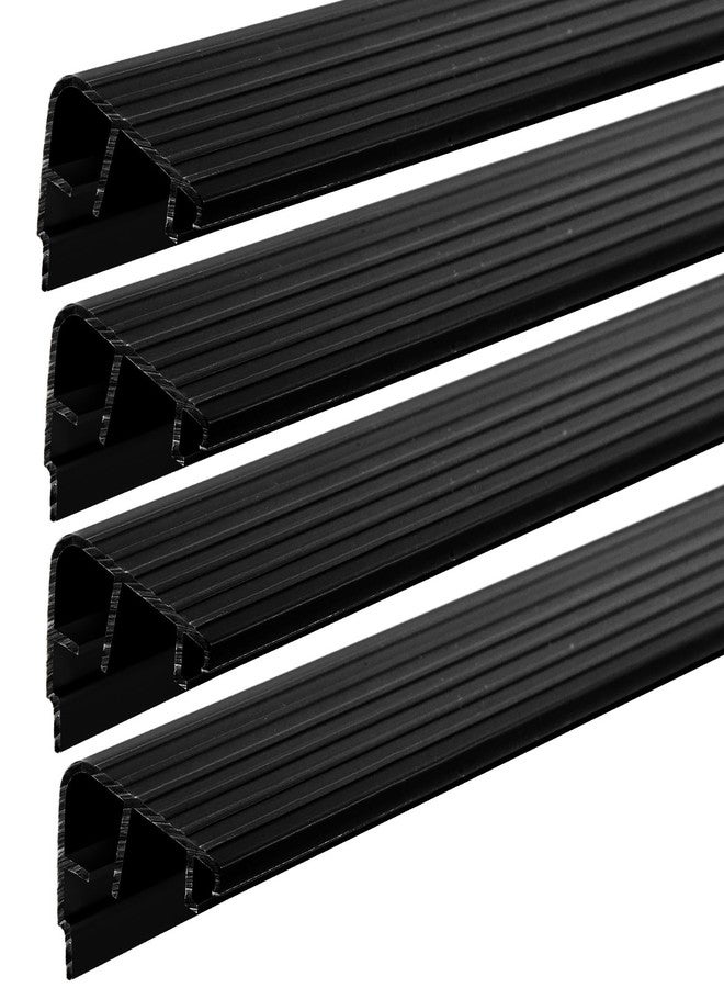Pangda 36 Inch Fixed Vinyl Sill Cap Replacement Threshold Single in-Swing Doors Only Trim-to-fit(36 Inch,Black,4 Pcs) - Image 1
