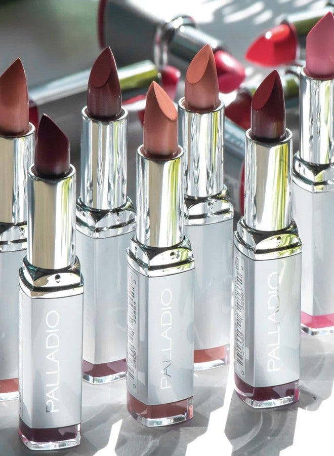 Palladio Herbal Lipstick, Rich Pigmented and Creamy Lip Color, Infused with Safflower, Ginseng, Ginkgo Biloba, Camellia and Aloe, Prevents Lips from Drying, Combats Fine Lines, Long Lasting, Brownie - Image 2