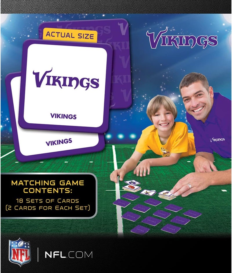 Master Pieces Officially Licensed NFL Minnesota Vikings Picture Matching Card Game for Kids and Families - Image 3