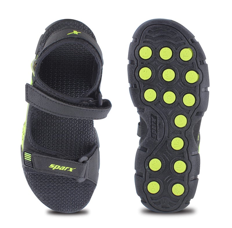SPARX Child's Sandals, Black N. Green, 11 Kids Uk, SS0126CBKGN0011 - Image 2