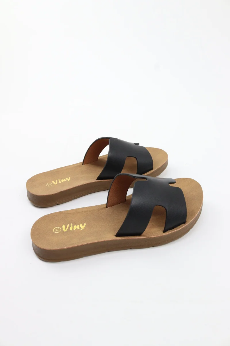 Viny Black Viny Girls Everyday Comfort Slide Slippers for Women | Best Price UAE