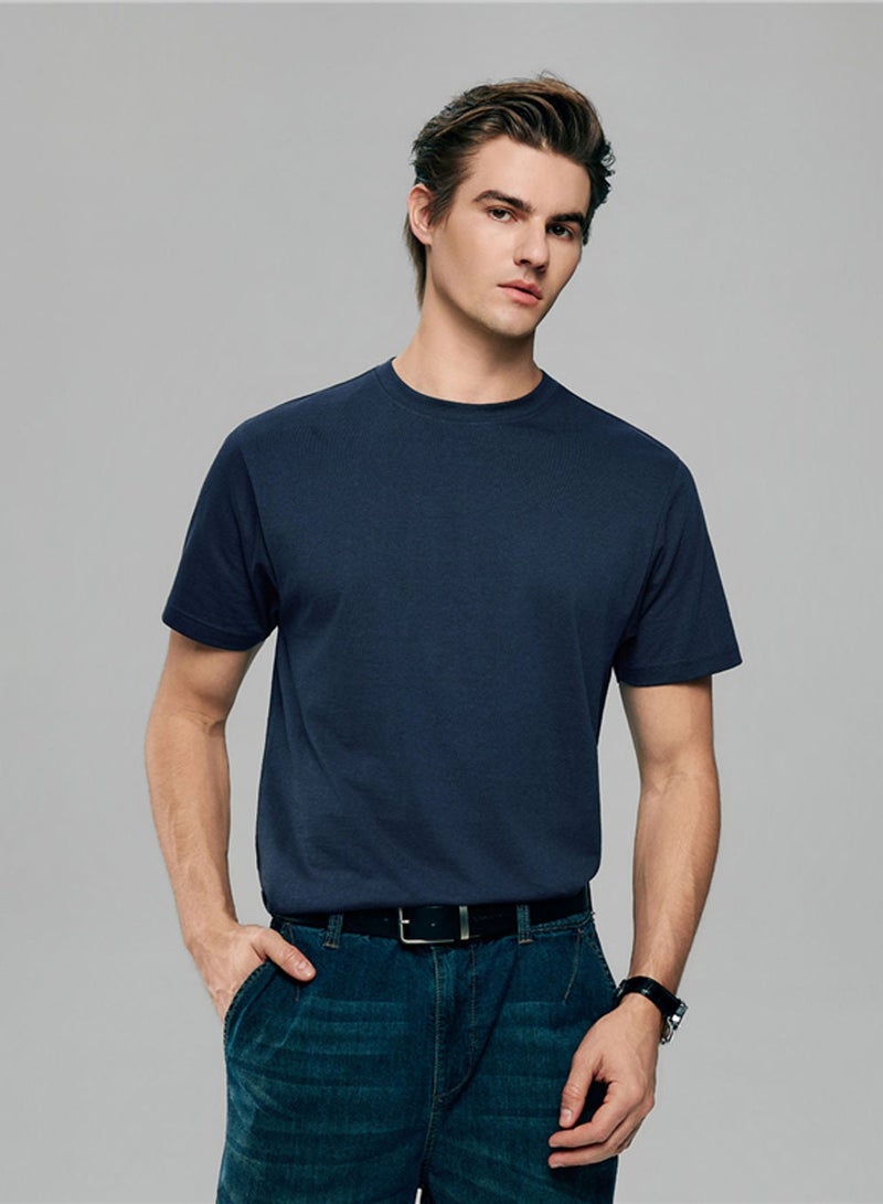 GIORDANO تي شيرت قطن بقلنسوة للرجال بتصميم ضيق - Image 1