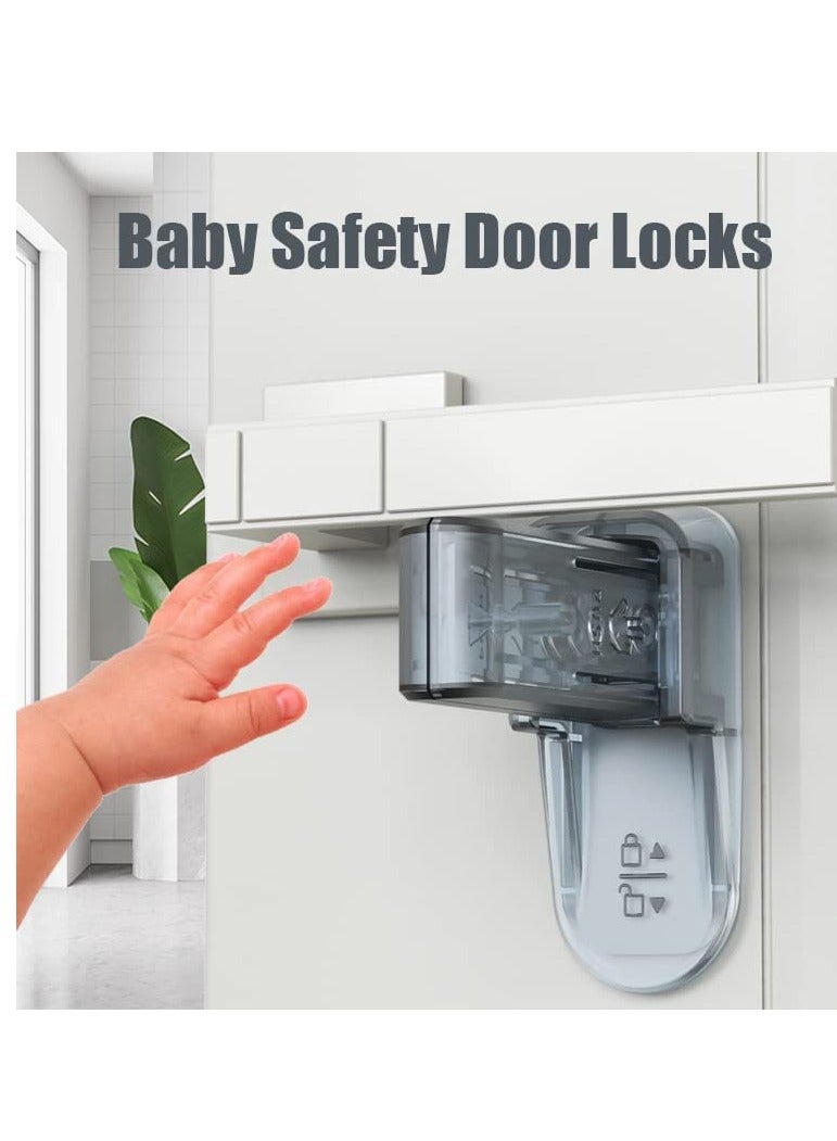 Child Safety Locks for Doors Prevents Toddlers from Opening Doors Locks for Door Prevent Kids Suitable for Variety Door Handles 3M VHB Adhesive No Tools Need or Drill 2PCS - Image 4