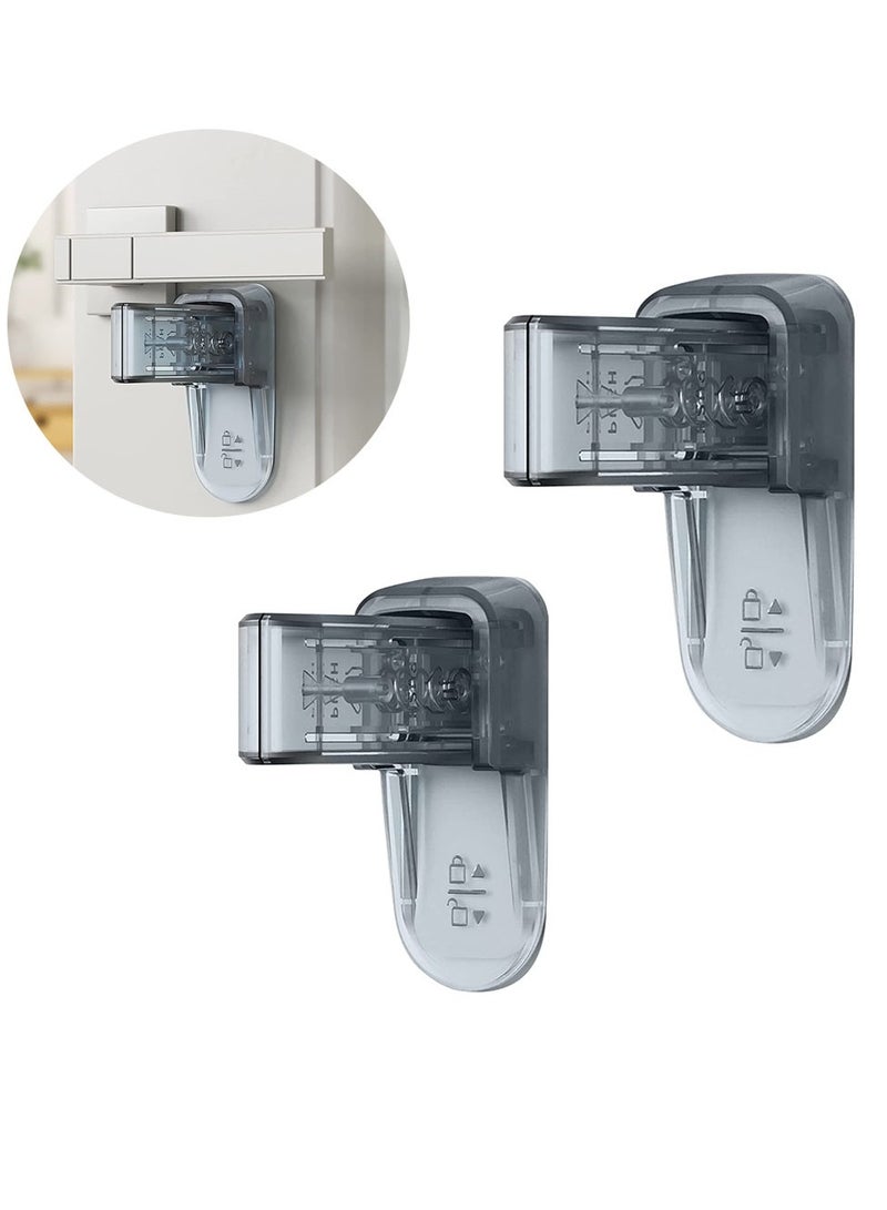 Child Safety Locks for Doors Prevents Toddlers from Opening Doors Locks for Door Prevent Kids Suitable for Variety Door Handles 3M VHB Adhesive No Tools Need or Drill 2PCS - Image 1