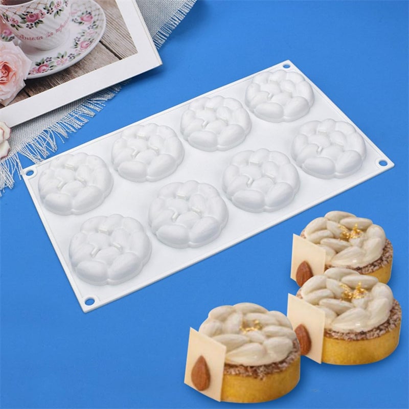mostsom Chocolate Almonds Molds Silicone 8 Cavities Chocolate Candy Fondant Mold Mould for DIY Baker Soap Mold Almonds G1_118x688x072inch